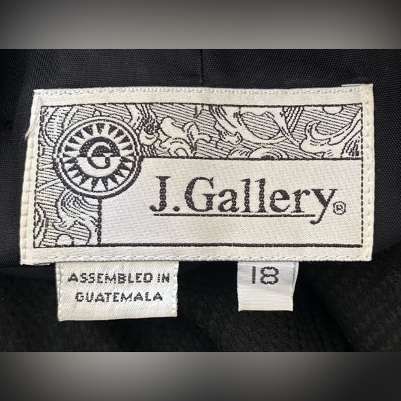 J.Gallery Window Pane Plaid Collarless Suit Size 18 - Picture 4 of 8